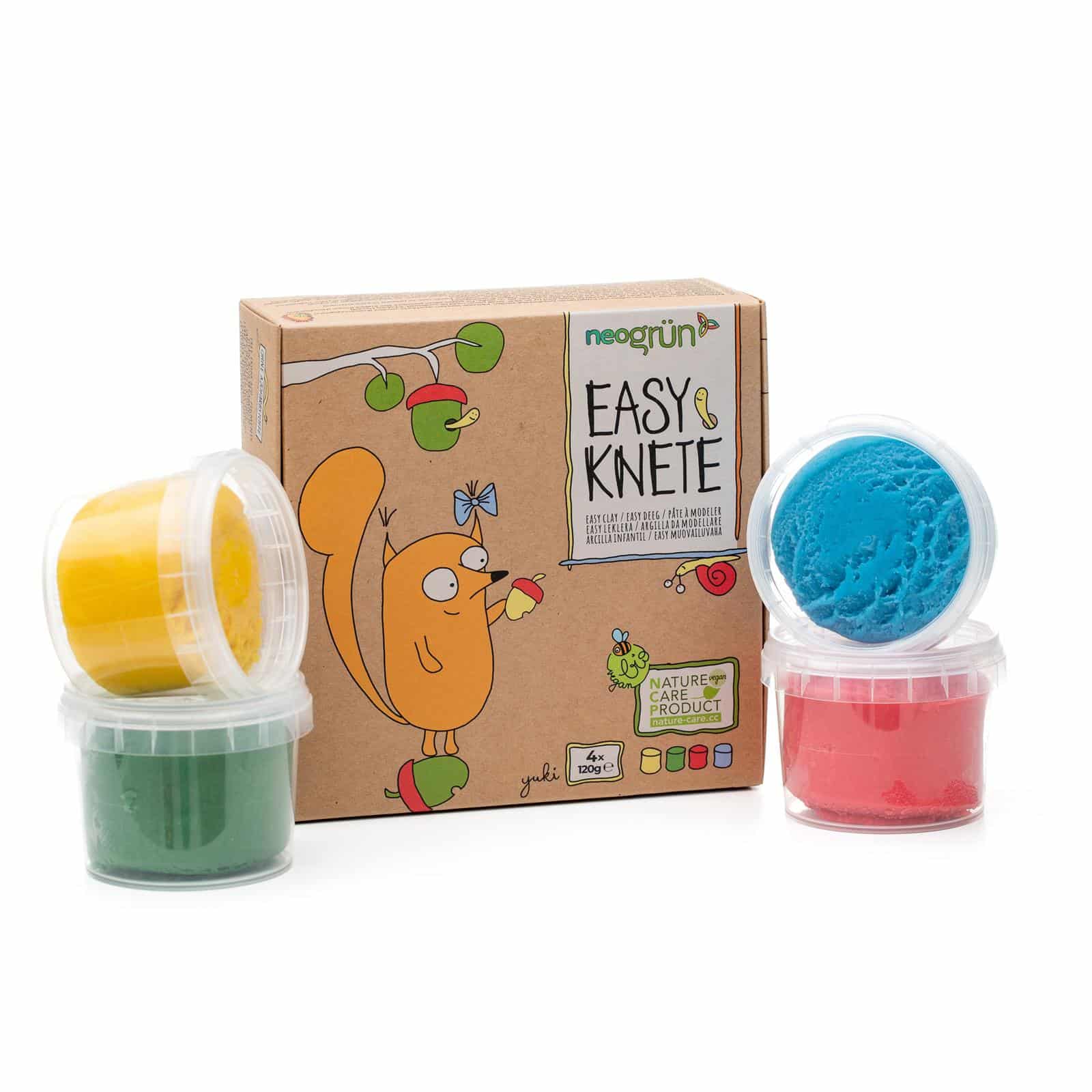 NeoGrün Bio Easy-Knete vegan - 4er Set "Yuki"