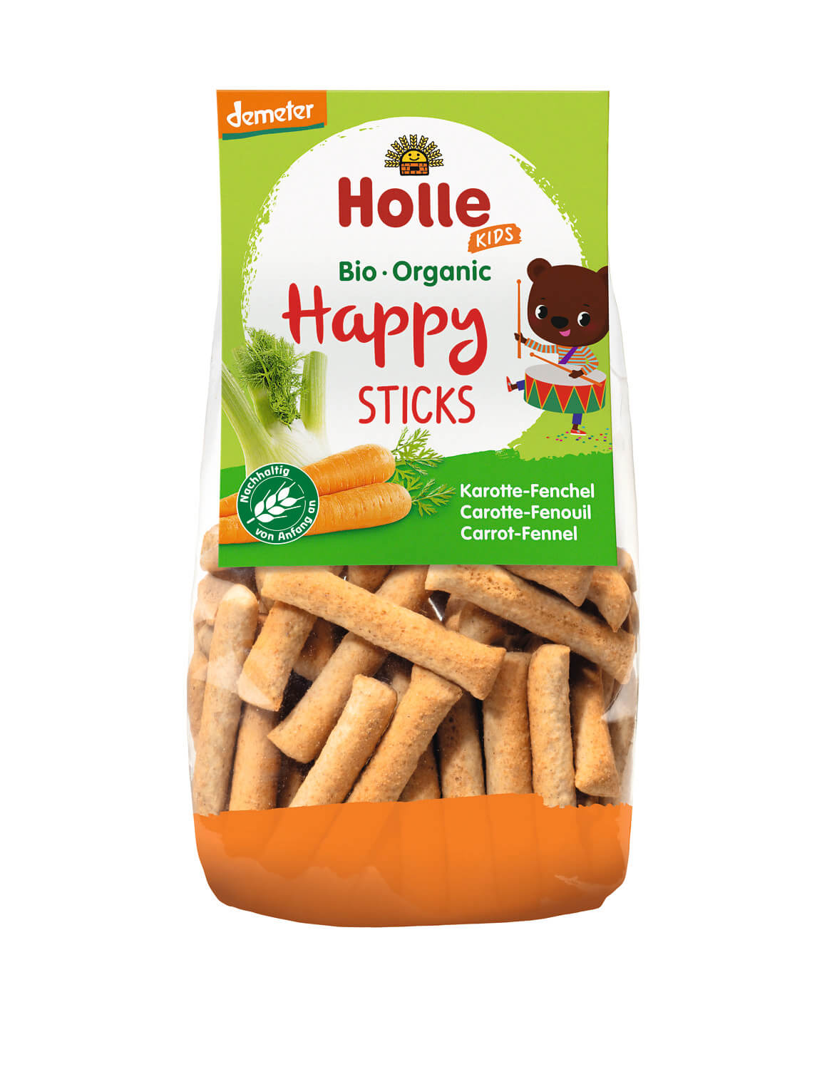 Holle Happy Sticks Karotte Fenchel Demeter 100g