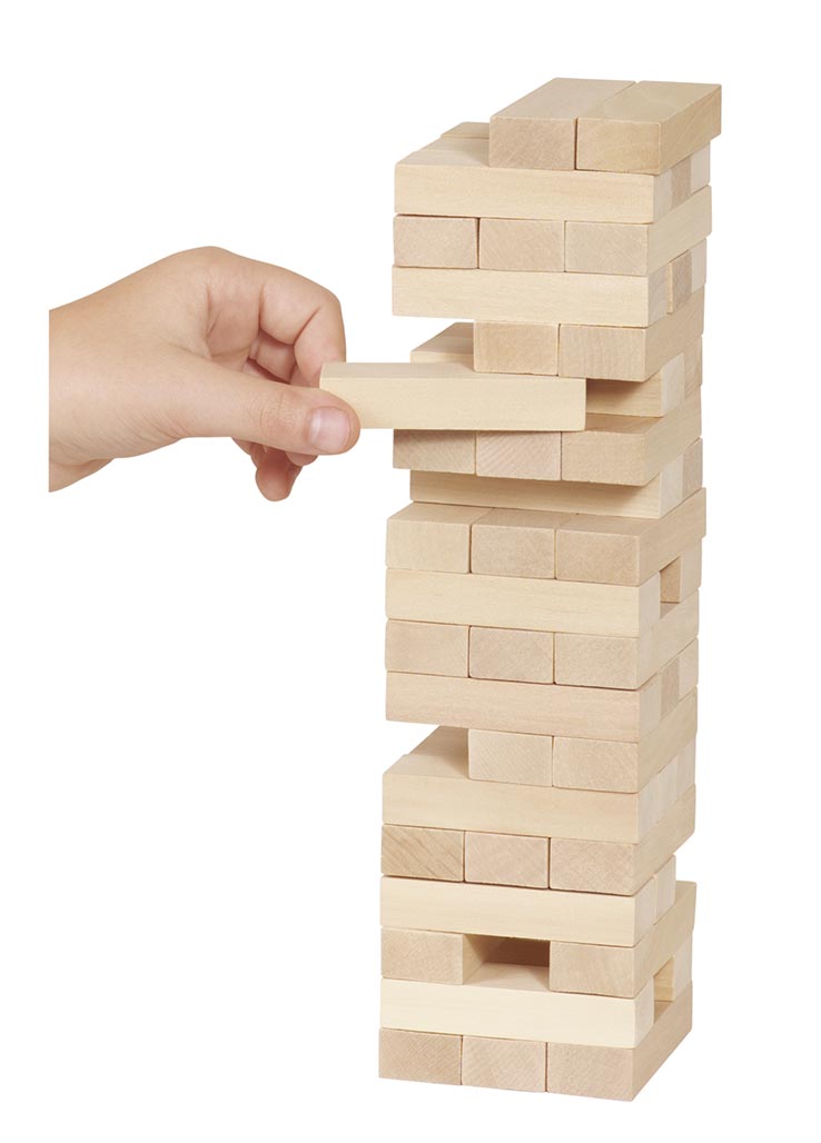 Goki Geschicklichkeitsspiel Jenga Wackelturm