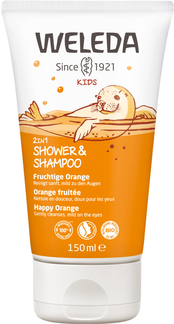 Weleda Kids 2in1 Shower & Shampoo Fruchtige Orange 150ml