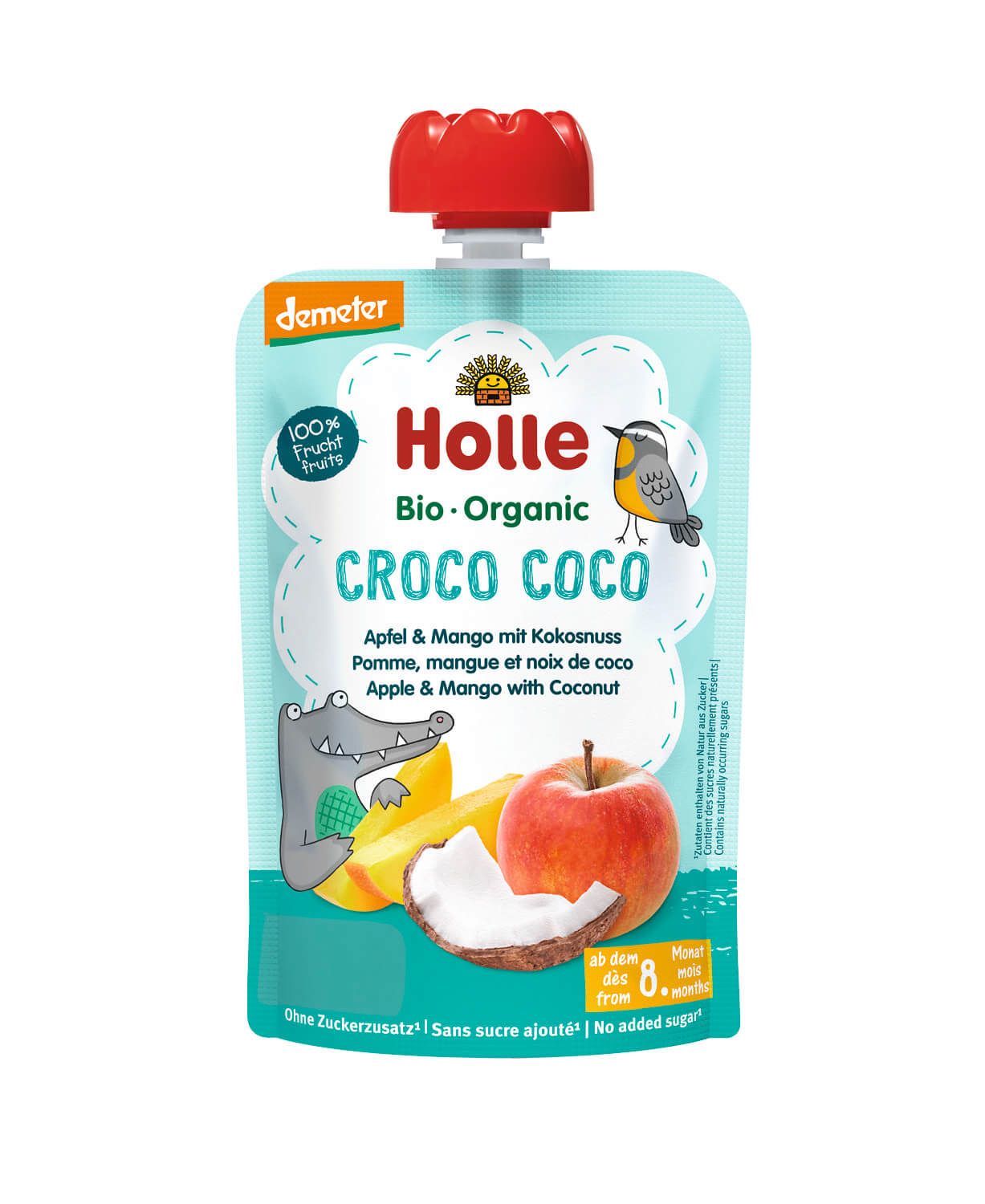 Holle Pouchy Croco Coco Demeter Apfel, Mango, Kokosnuss 100g