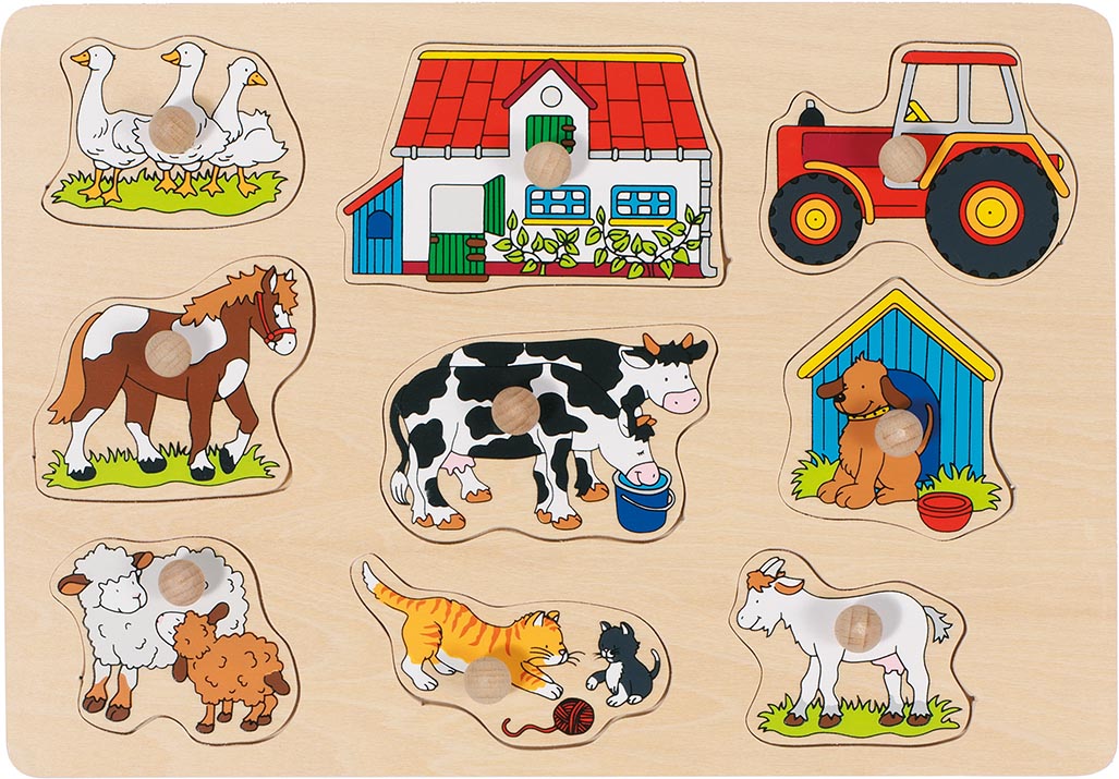 Goki Steckpuzzle Bauernhof I