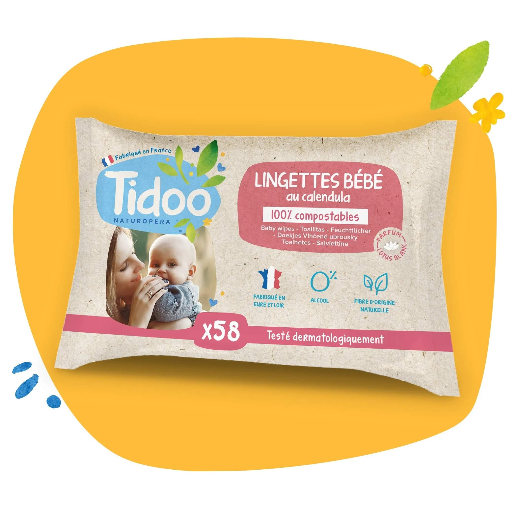 Tidoo Babypflegetücher mit Parfum 58 stk.