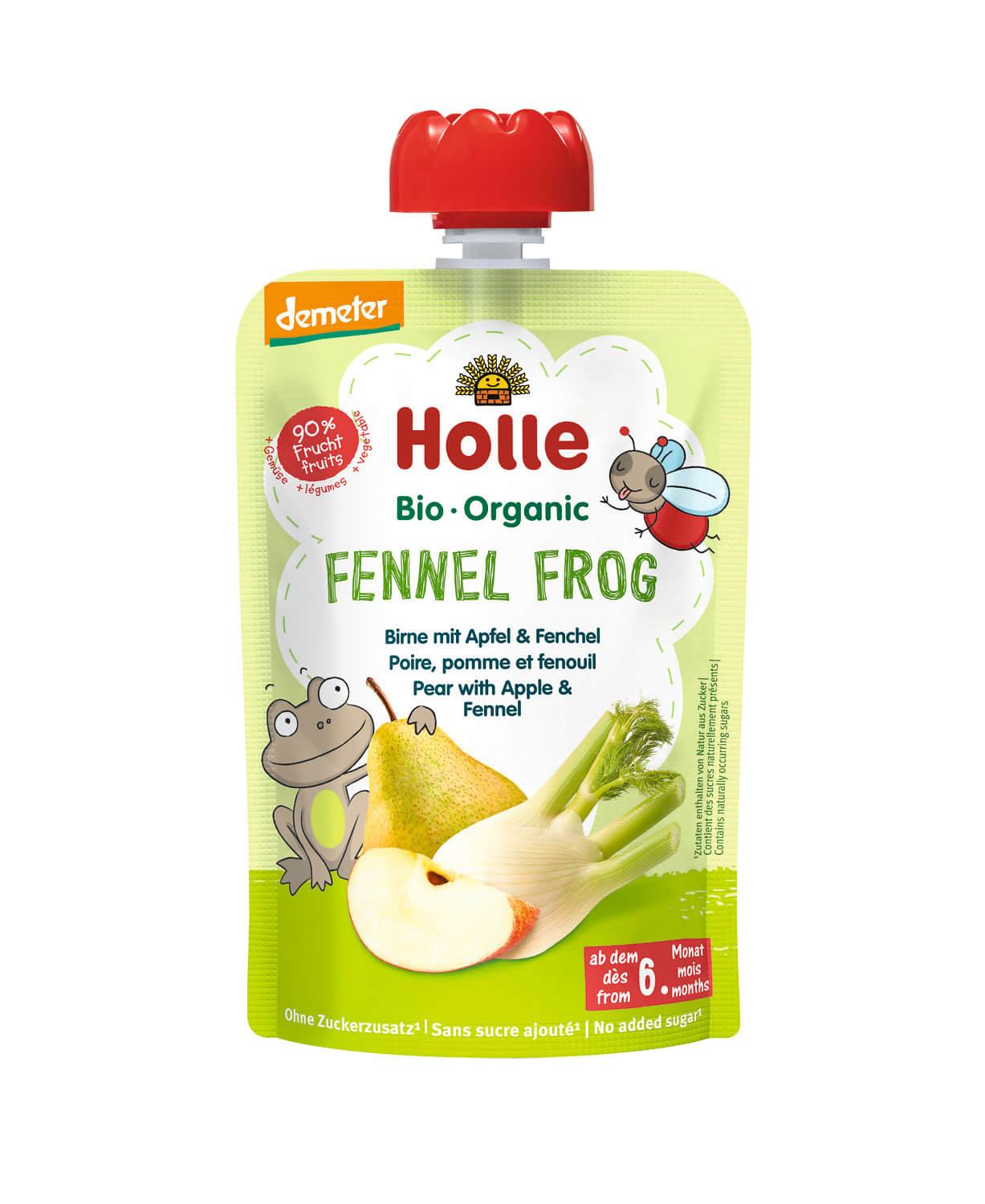 Holle Pouchy Fennel Frog Demeter Birne, Apfel, Fenchel 100g