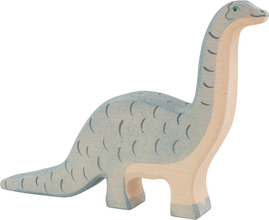 Holztiger Brontosaurus Holzfigur