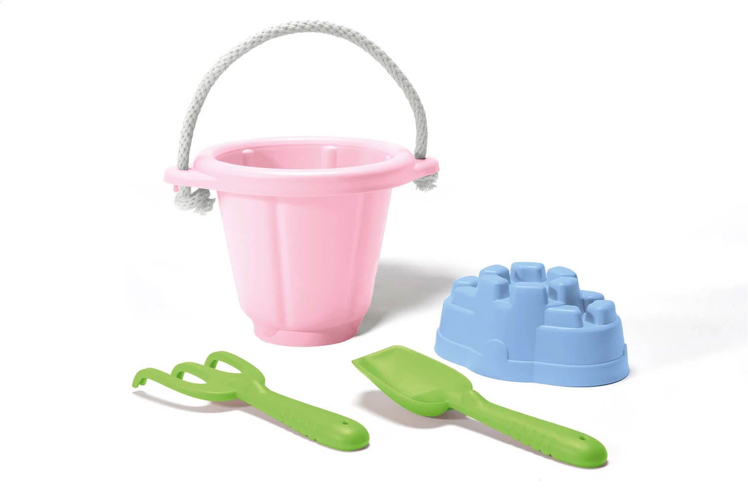 Green Toys Sandspielzeug mit rosa Eimer 4 Teile