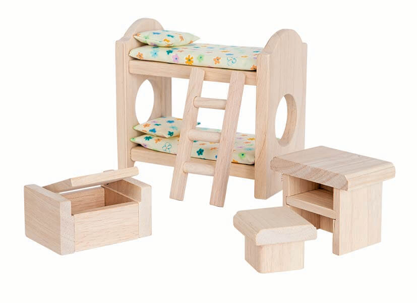 PlanToys Puppenhausmöbel Kinderzimmer Classic