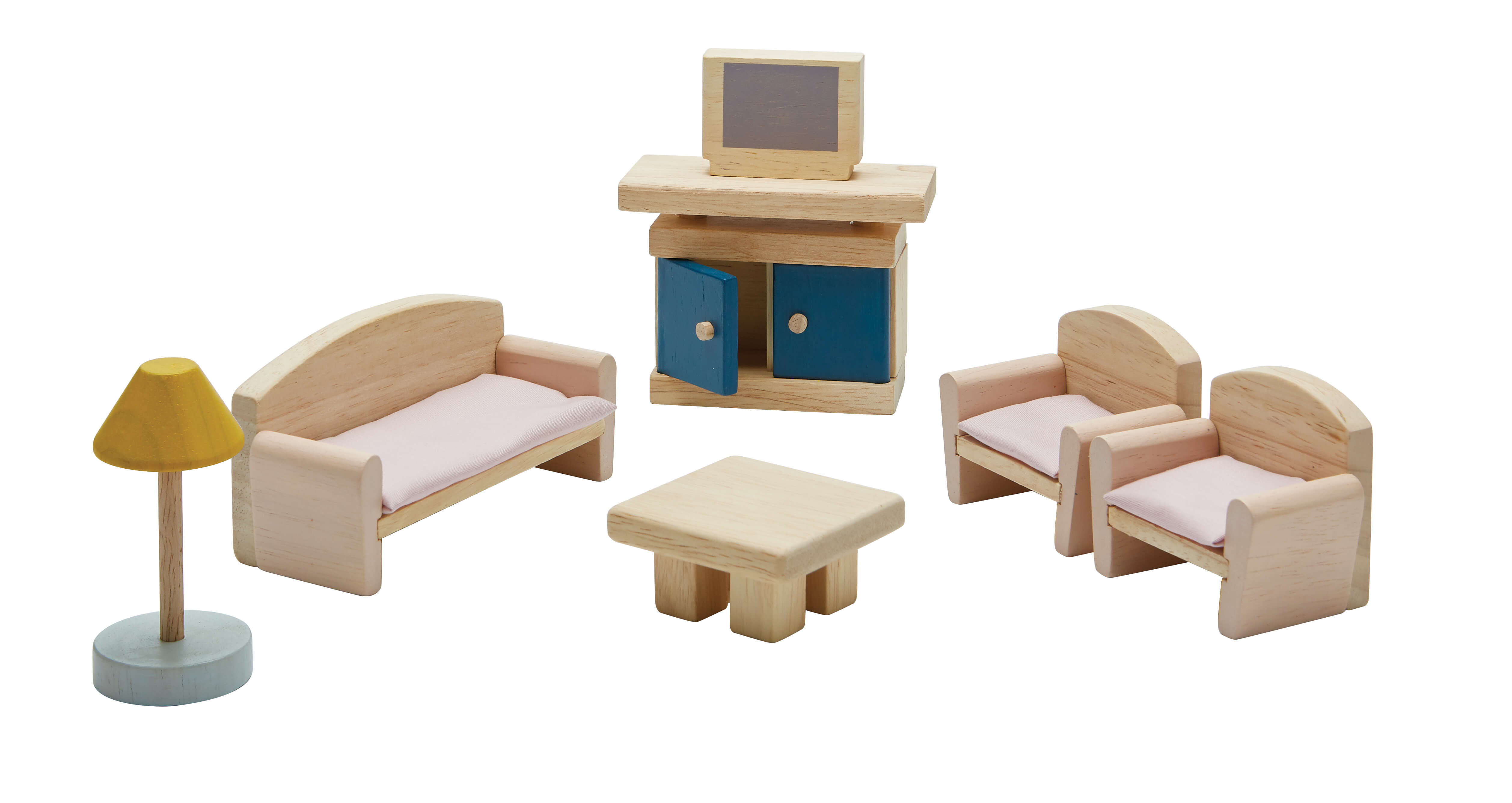 PlanToys Puppenhausmöbel Wohnzimmer Orchard